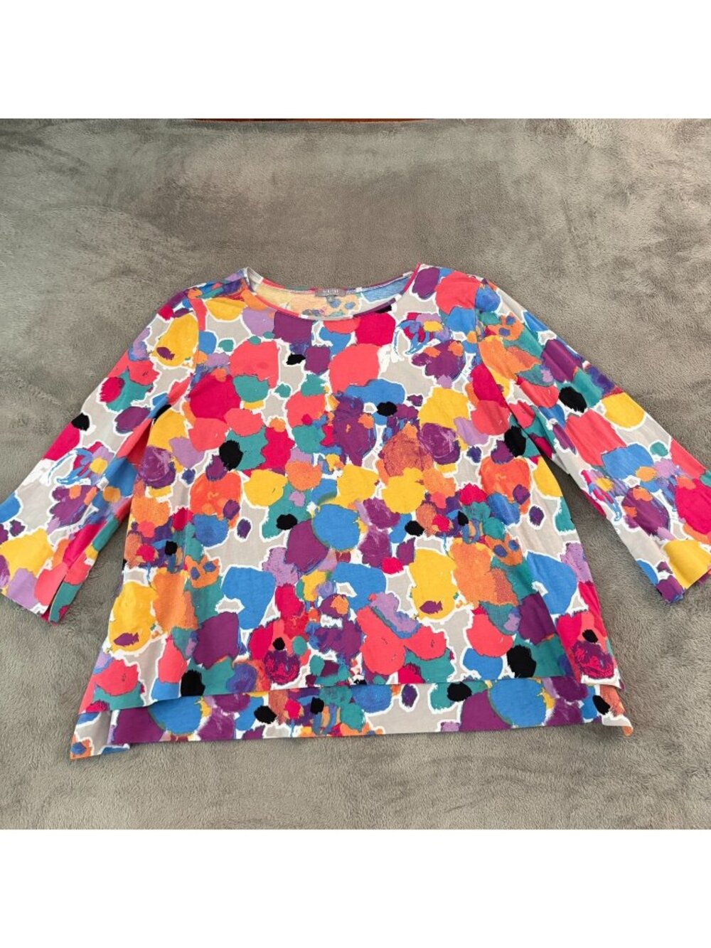 Habitat Clothes To Live In Colorful Lagenlook Shirt Blouse XL Artsy